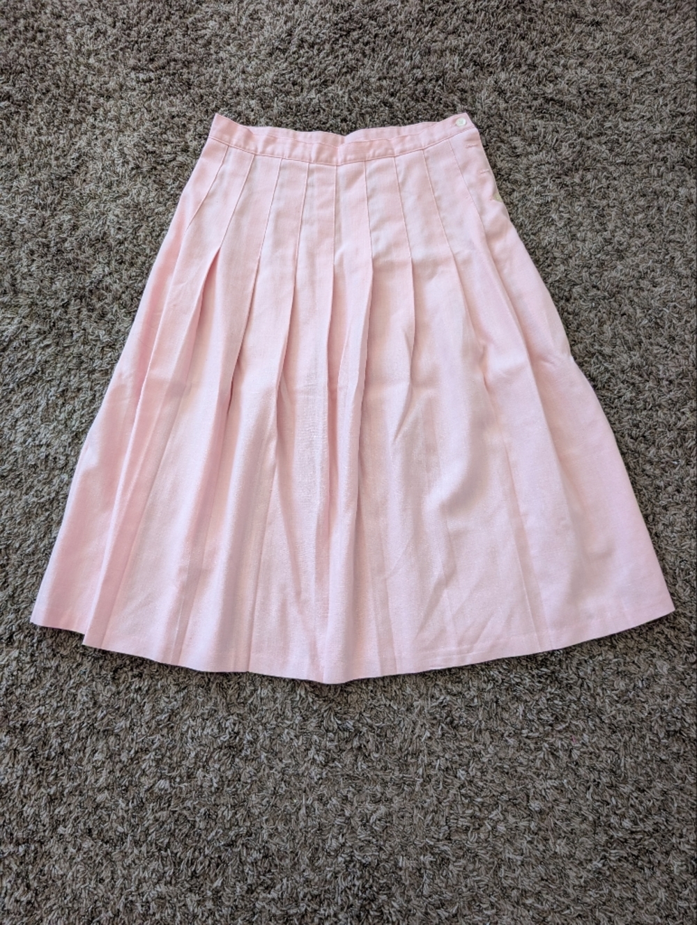 Vintage Pleated Light Pink Women's Skirt